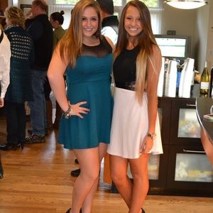 Black and white homecoming dress